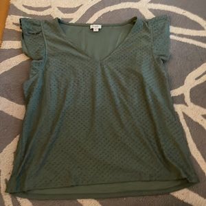 J.Crew flutter sleeve blouse